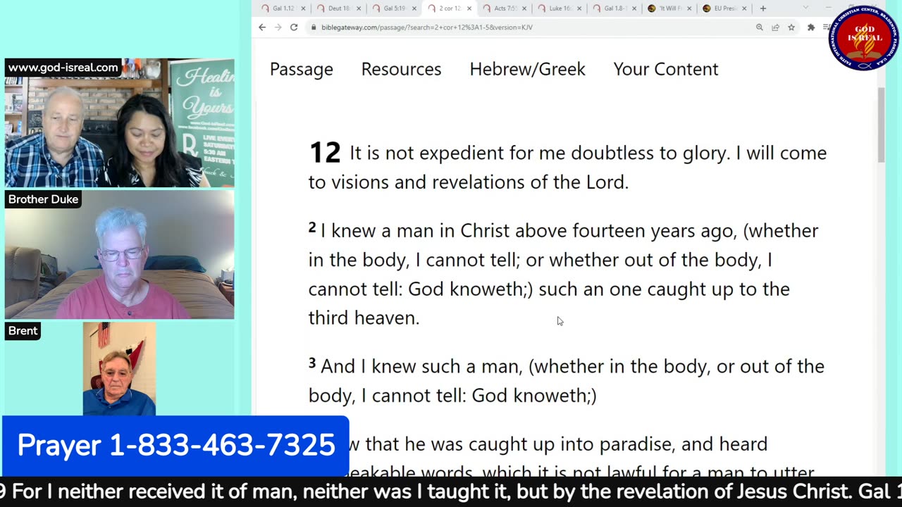 September 13, 2023 Topic: Hearing The Voice of God Day 9 Gal 1:12 - Pastor Chuck Kennedy
