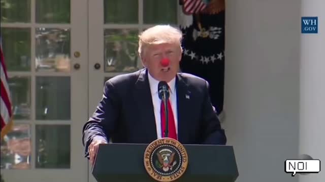 TrumpDressed* Up As A Joker in his Speech