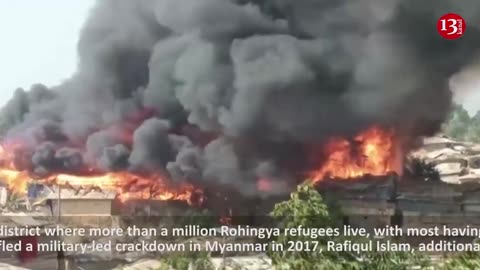 Fire breaks out at Cox's Bazar refugee camp in Bangladesh