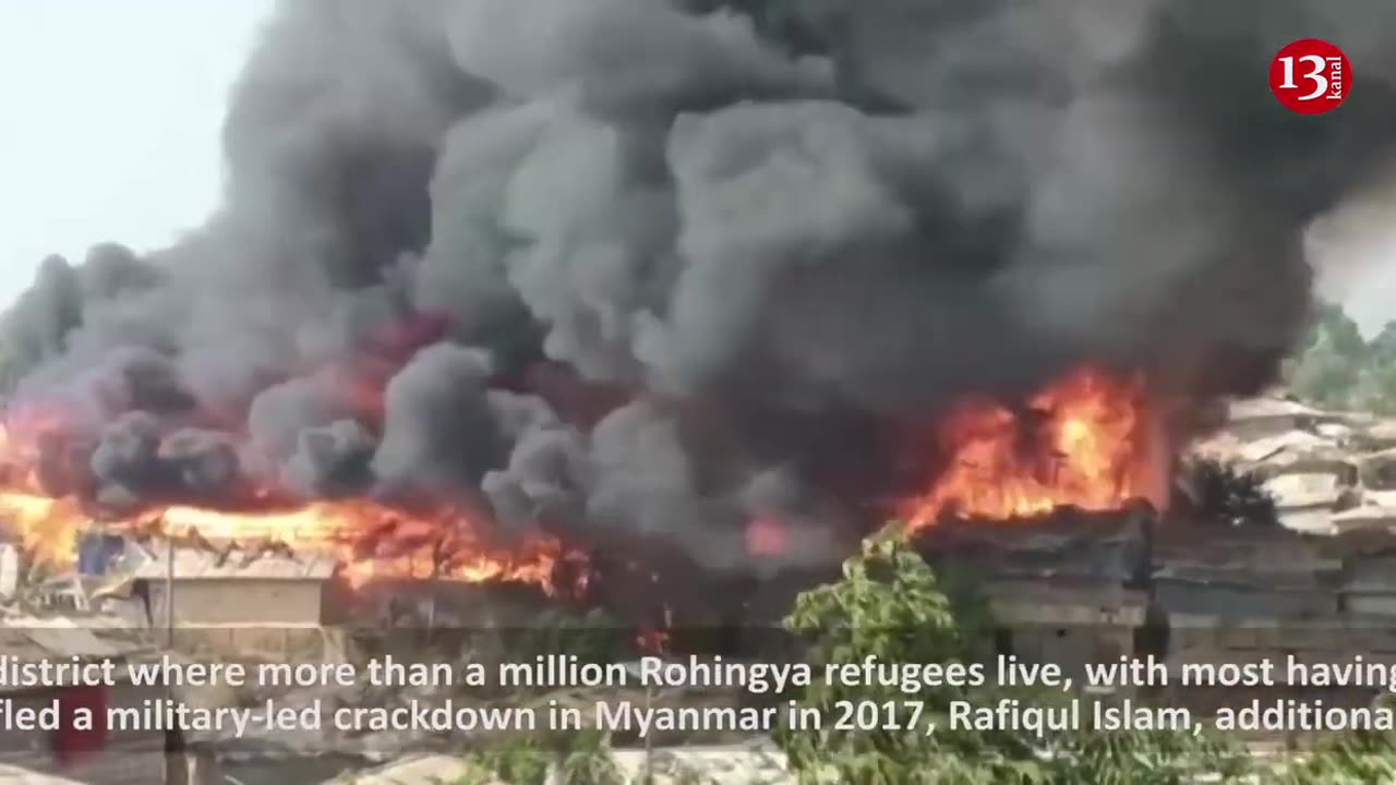 Fire breaks out at Cox's Bazar refugee camp in Bangladesh