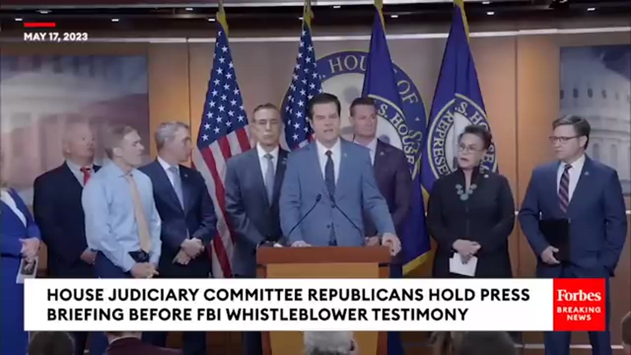 MATT GAETZ PLAYS VIDEO OF FBI WHISTLEBLOWERS ALLEGING “POLITICAL CAPTURE”