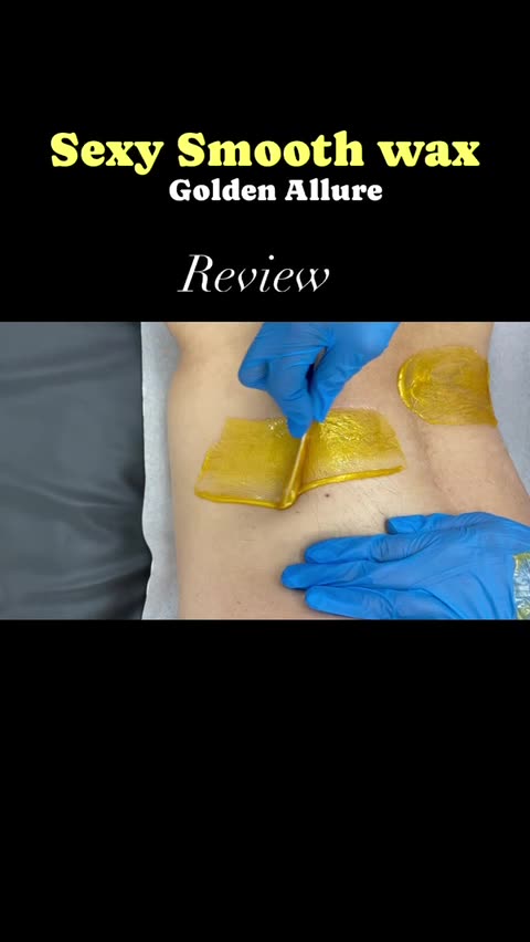 Waxing with Sexy Smooth Golden Allure Hard Wax | Back Waxing Review by @waxedit.clt