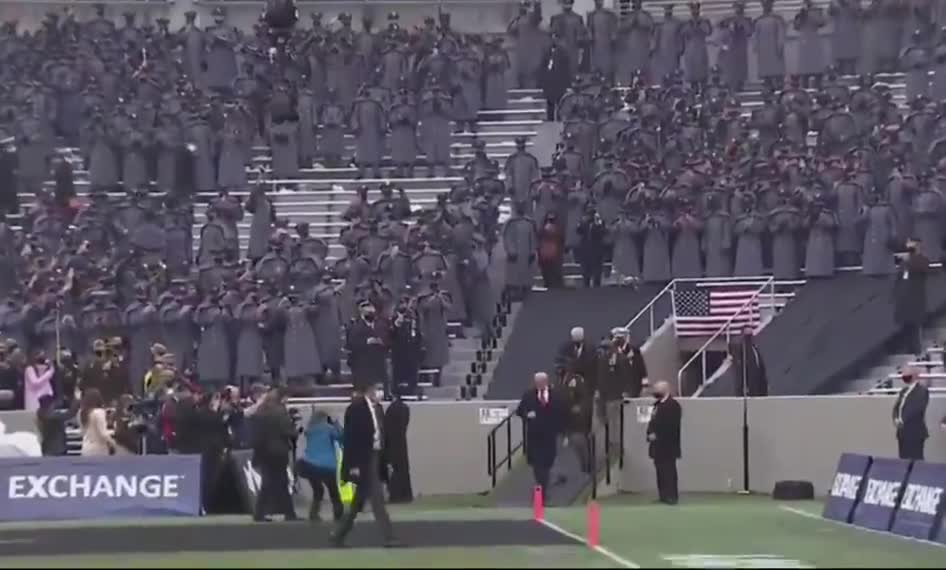 "USA USA" Trump Welcomed To Army-Navy Football Game
