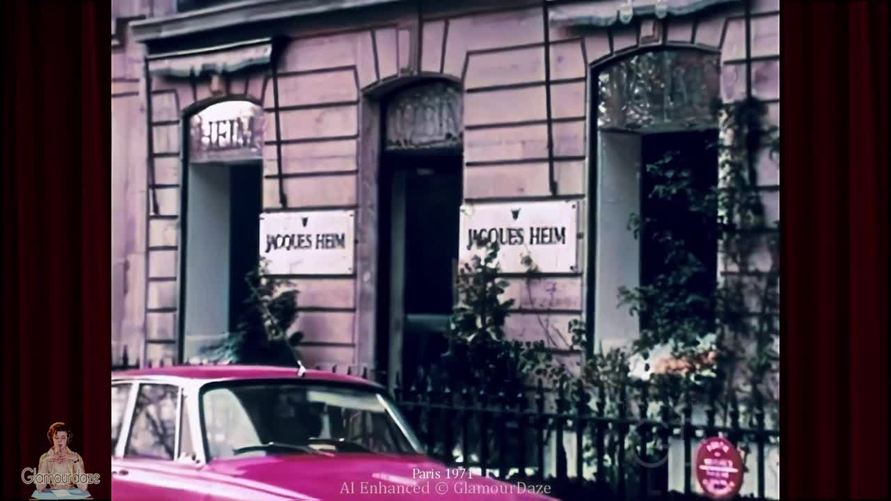 A Day in Beautiful 1970s Paris in AI Restored 60fps 1971 Film