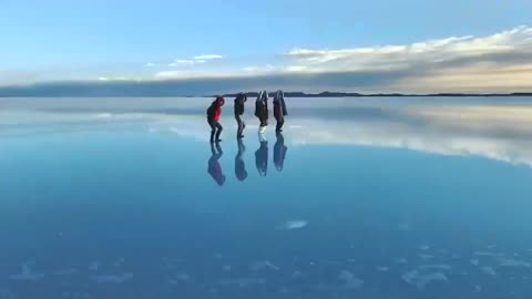 Mirror like lake water
