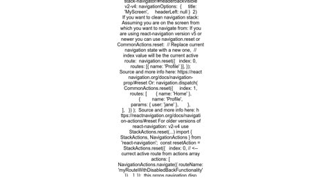 Disable back button in react navigation