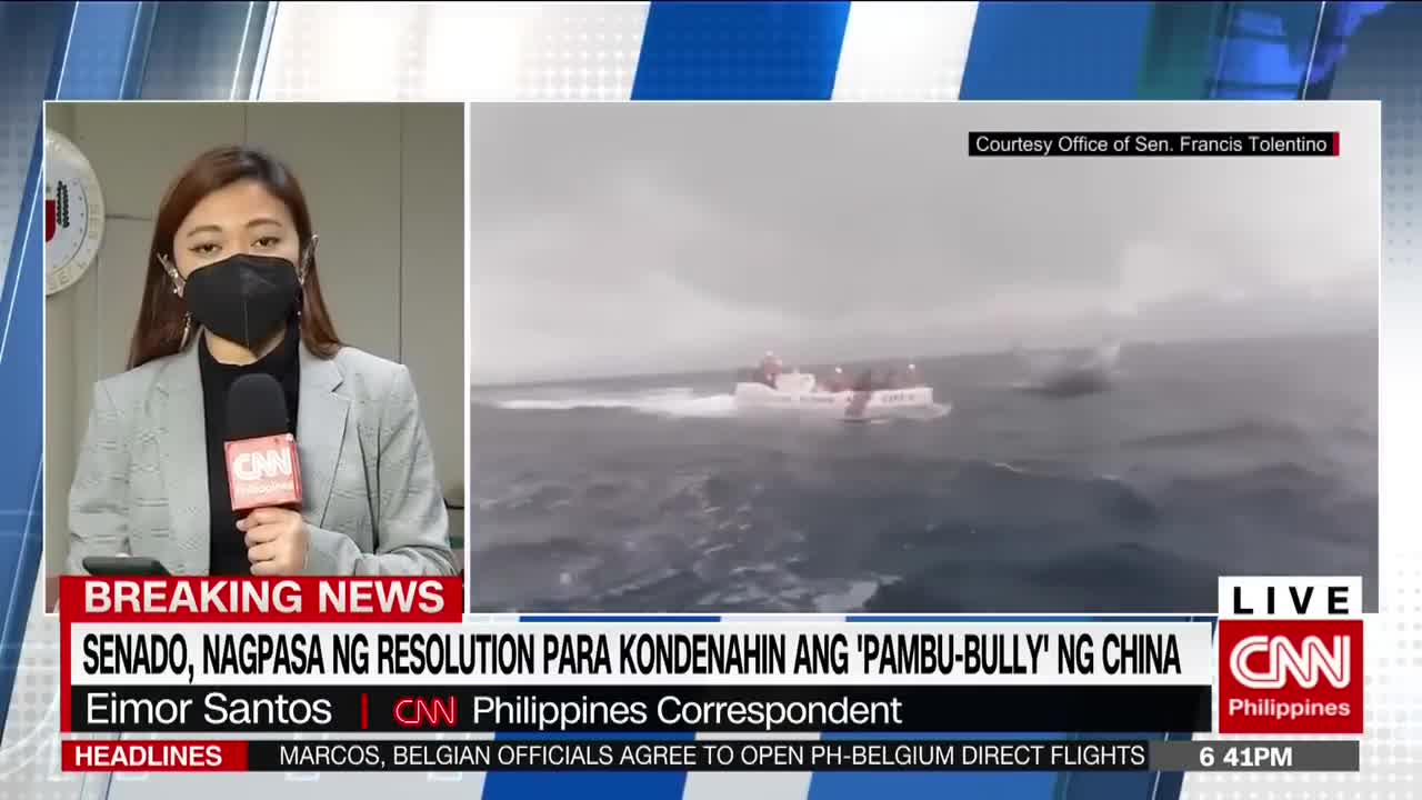 BREAKING NEWS: Senado, nagpasa ng resolution para kondenahin ang 'pambu bully' ng China