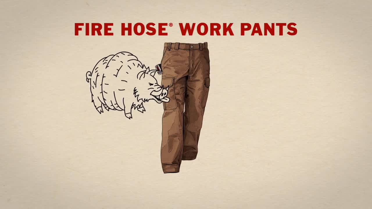 Duluth Trading TV Commercial Fire Hose® Work Pants vs. Hail Mary Hog