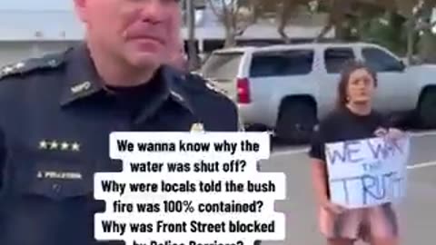 Lahaina Police Chief knows the truth. Take a look at his face