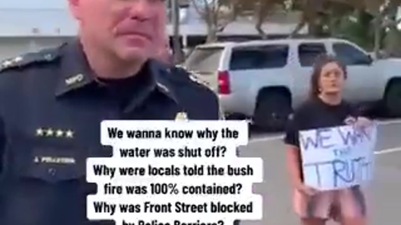 Lahaina Police Chief knows the truth. Take a look at his face