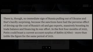 The Sanctions Hurt Us & Have Massively Helped Putin In The War Against Ukraine