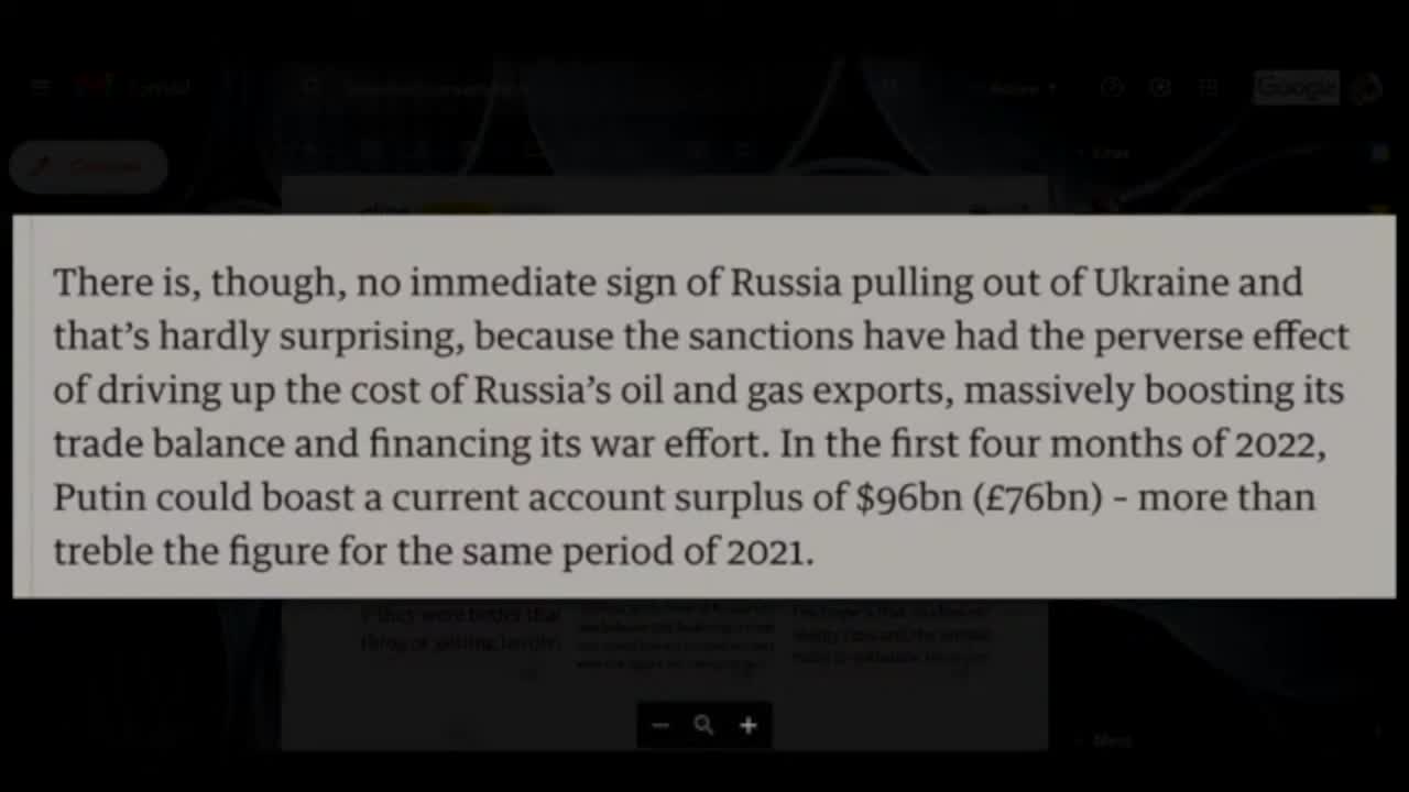 The Sanctions Hurt Us & Have Massively Helped Putin In The War Against Ukraine