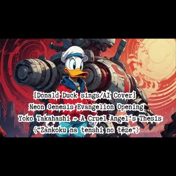 # 1 Evangelion OP Donald Duck AI COVER [TV Asahi Ranks Top Anime Songs] #gigguk