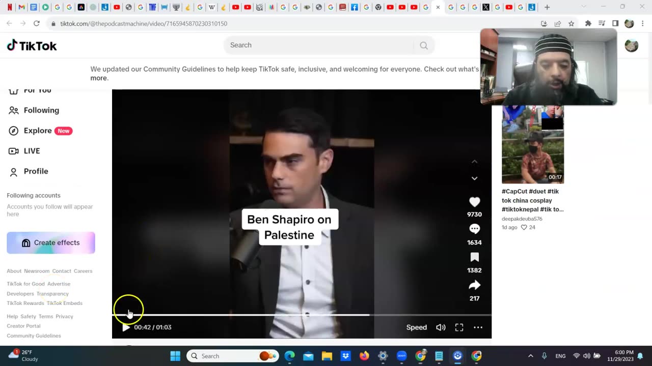 Ben Shapiro on Arabs / Palestinians: Future of Liberalism & Islam