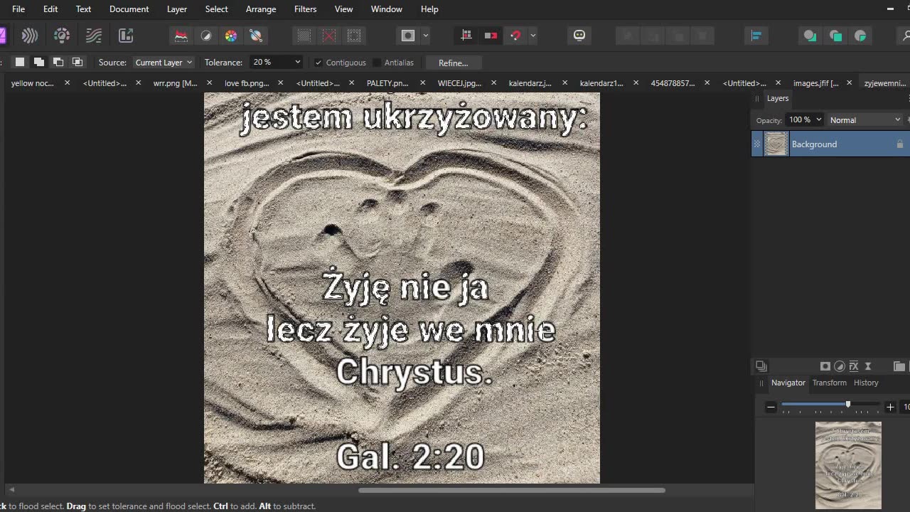 Jak zmienic kolor literek w grafikach zeby nie wylapac BANa na FB