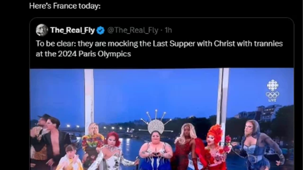 They are mocking the Last Supper with Christ at the 2024 #Paris #Olympics