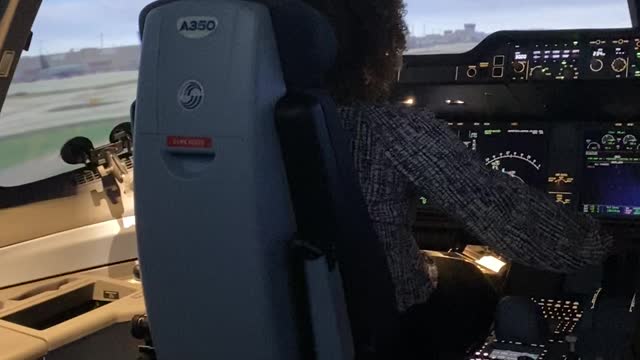 Taking off in a FLIGHT SIMULATOR!