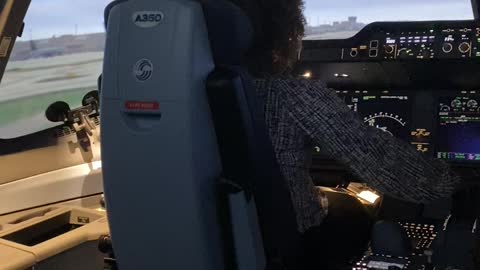 Taking off in a FLIGHT SIMULATOR!