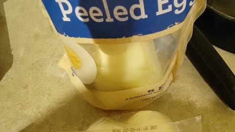 Eating Kroger Hard Cooked Peeled Eggs, Dbn, MI, 9/3/23