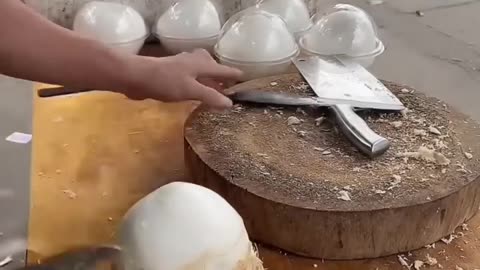 Excellent Skill of coconut cutting