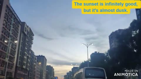 The sunset is infinitely good, but it is almost dusk.