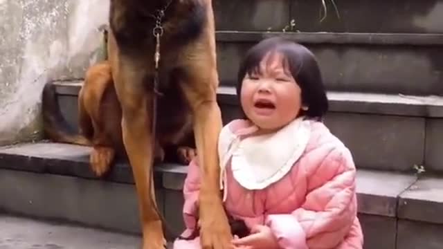🐕Dog Care of Crying 😭 Girl