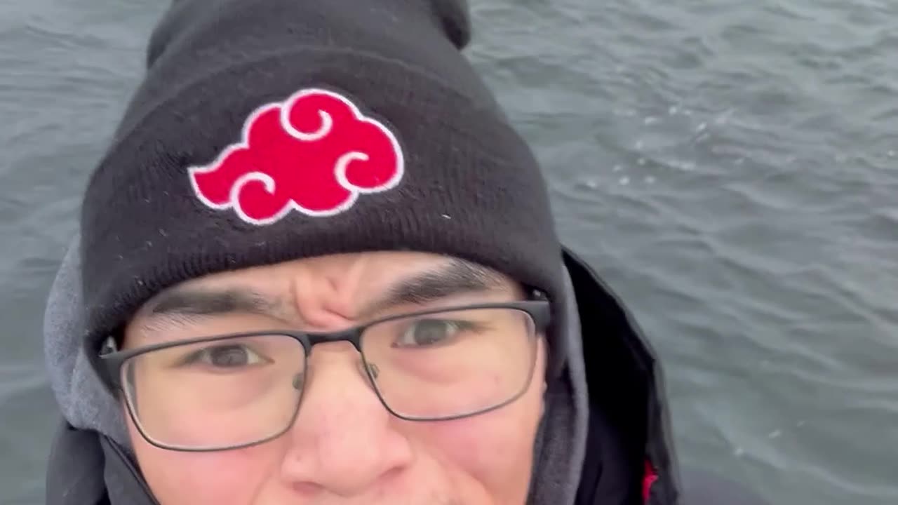 Inuk Person Helps a Wild Beluga Whale Stuck in Shallow Water