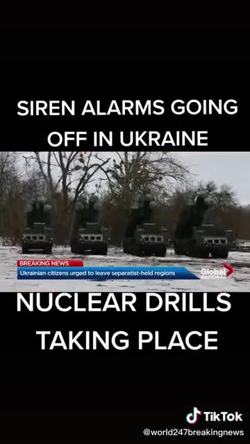 SIREN ALARMS GOING OFF IN UKRAINE