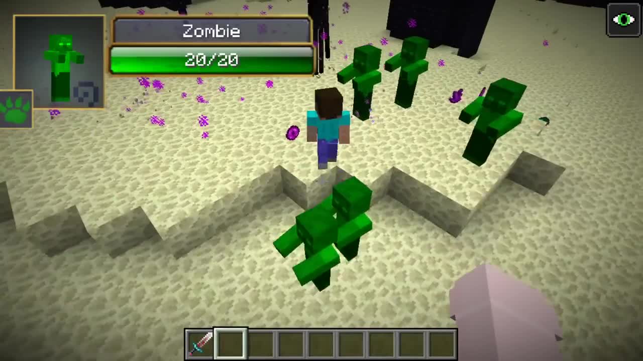 Herobrine vs Entity 303 all Сreepypasta mobs in minecraft part 94