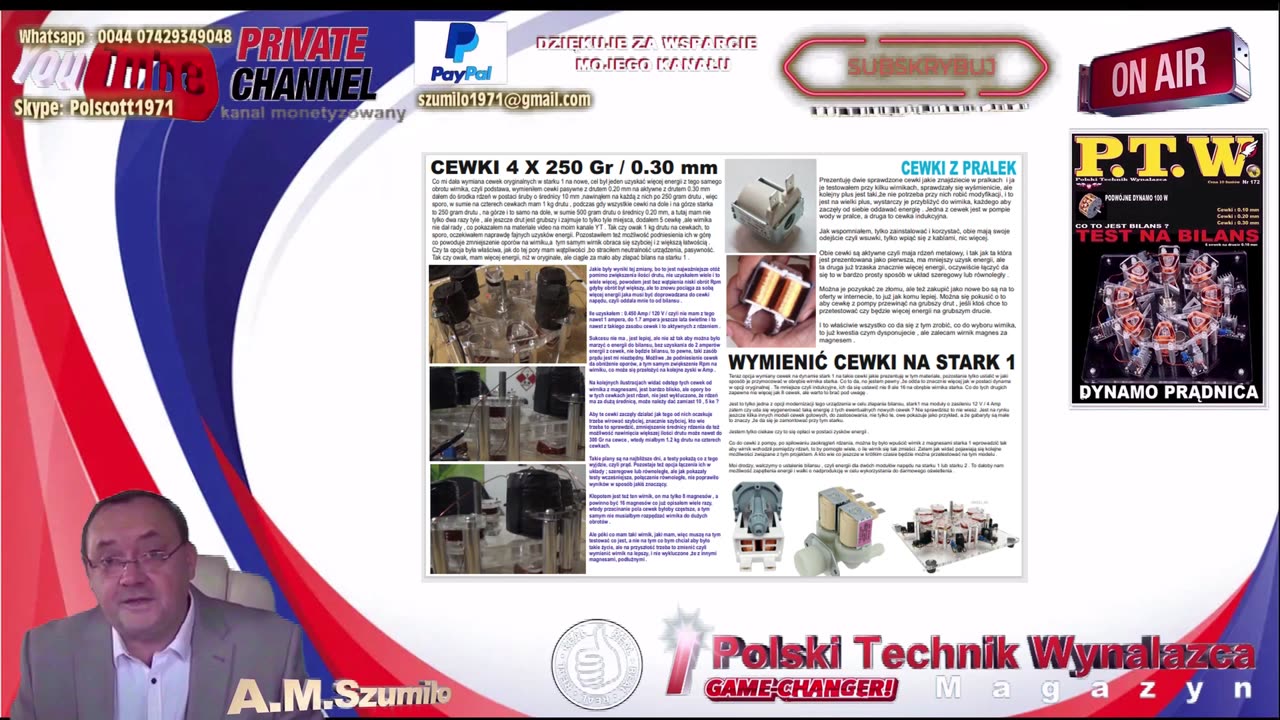 WOLNA ENERGIA ; MAGAZYN POLSKI TECHNIK WYNALAZCA NR 172 / DYNAMO STARK 1