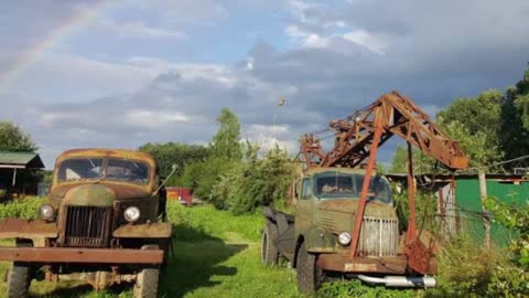 Retro car crane K-46