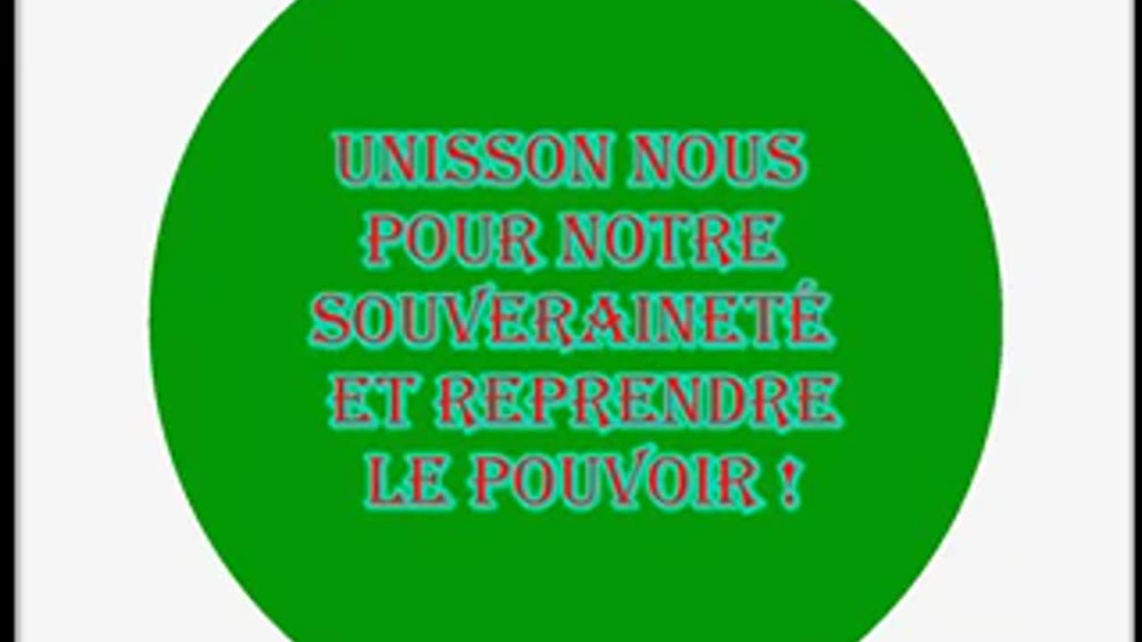 Unisson nous pour notre souveraineté et reprendre le pouvoir !