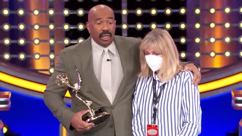 We surprised Steve Harvey with his Emmy. What he did next touched us all.