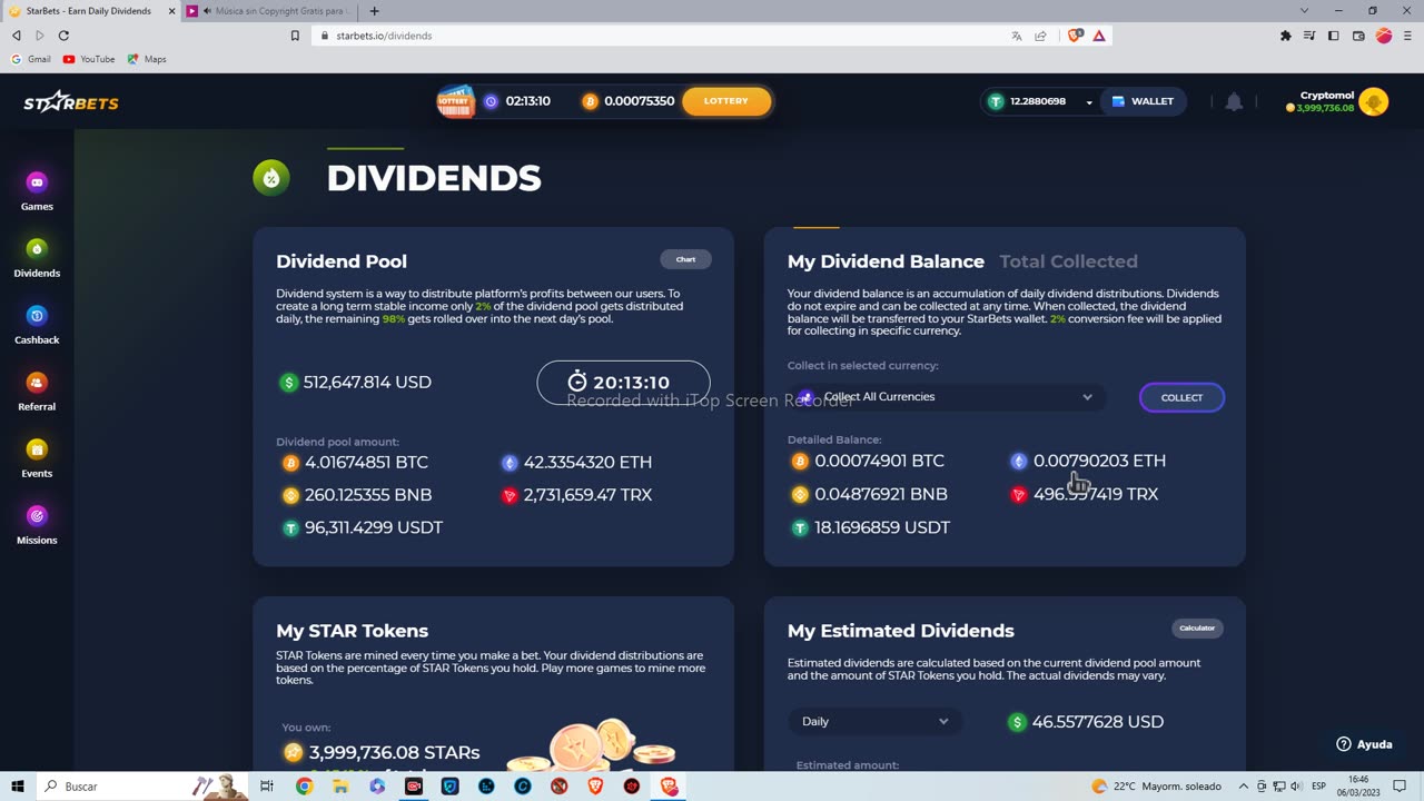 USDT EVENT STARBET 06-03-2023