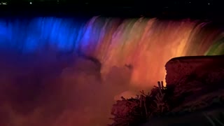 Niagara Falls lights up in support of Ukraine