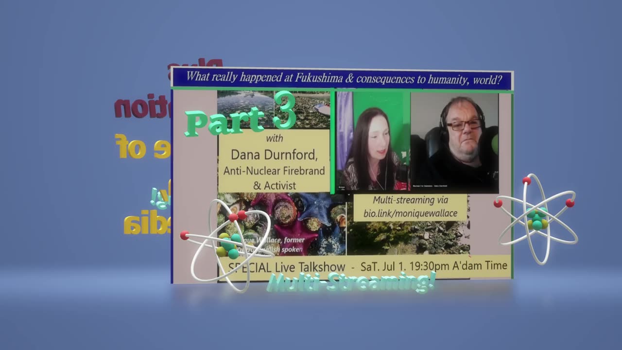 Join me NOW LIVE , Jul. 1; 19:30 pm: SPECIAL Guest DANA DURNFORD , AnTi-NuCleAr Activist !