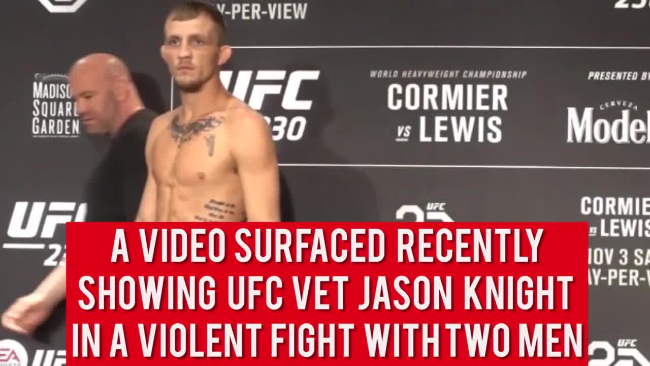 UFC vet Jason Knight's bathroom brawl MULTIPLE ANGLES