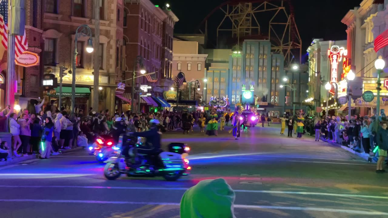 Mardi Gras Parade Float at Universal Studios in Orlando