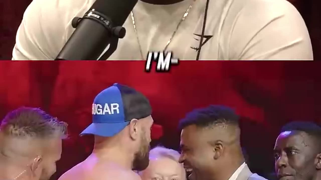 Ngannou on Fat Pig Tyson Fury. 💪🥊💪 #ufc #francisngannou #tysonfury