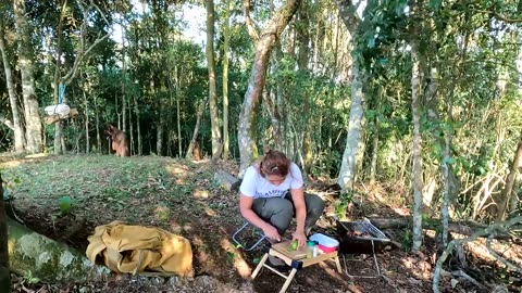 ASMR CAMPING - Brazilian girl camping and relaxing in nature