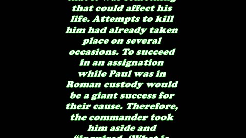The Book of Acts 23:19 - Daily Bible Verse Commentary