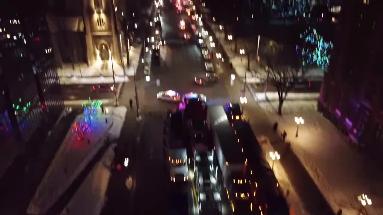 Drone Footage in Ottawa, Ontario, Freedom Convoy Protest