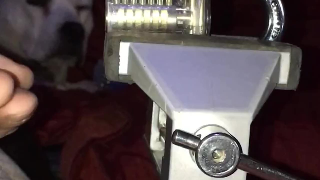 Testing a homemade snap gun made from a bicycle spoke #lockpicking #locksport