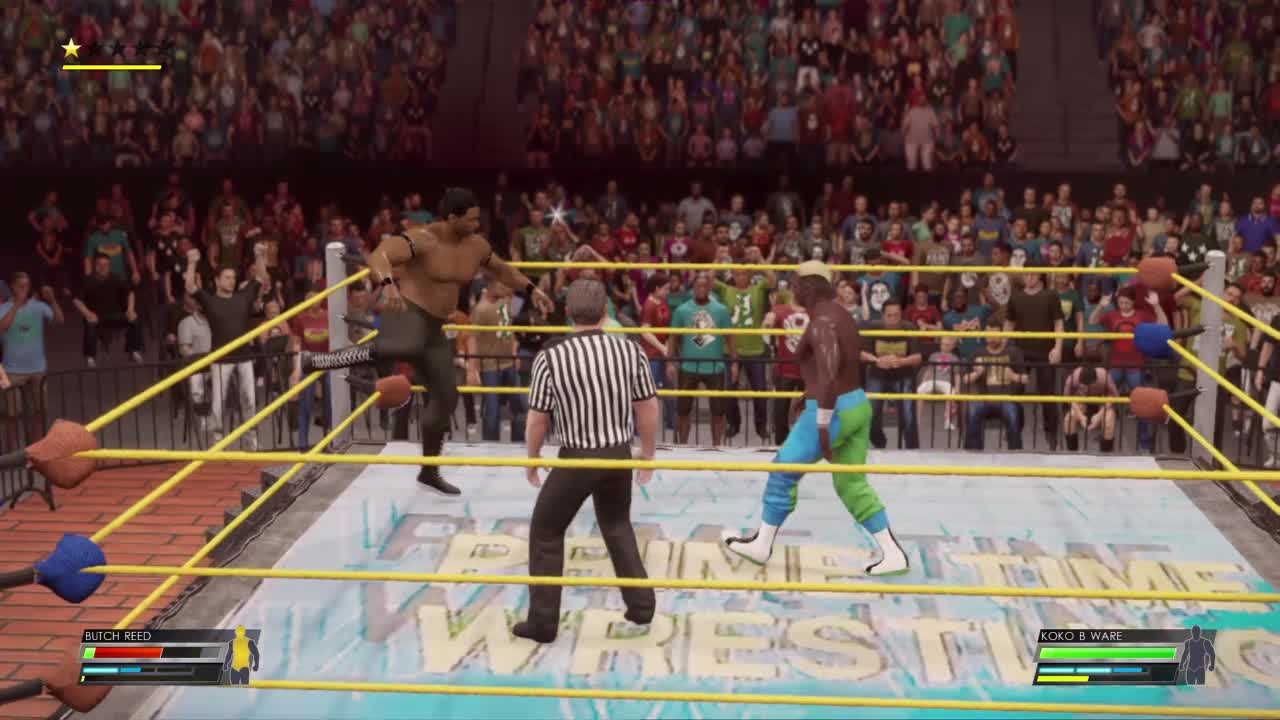 wwe2k22 title tournament prelim match 1 Koko B Ware vs Butch Reed