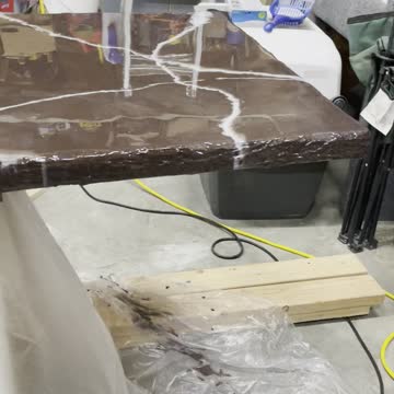 Learning how to make epoxy look like stone