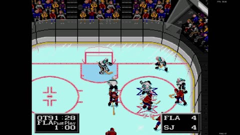 NHL '94 Franchise Mode 1991 Regular Season G52 - DPS (FLA) at Len the Lengend (SJ)