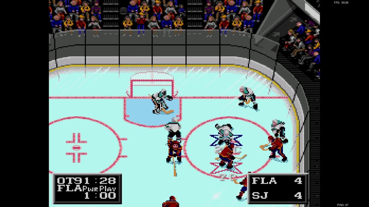 NHL '94 Franchise Mode 1991 Regular Season G52 - DPS (FLA) at Len the Lengend (SJ)