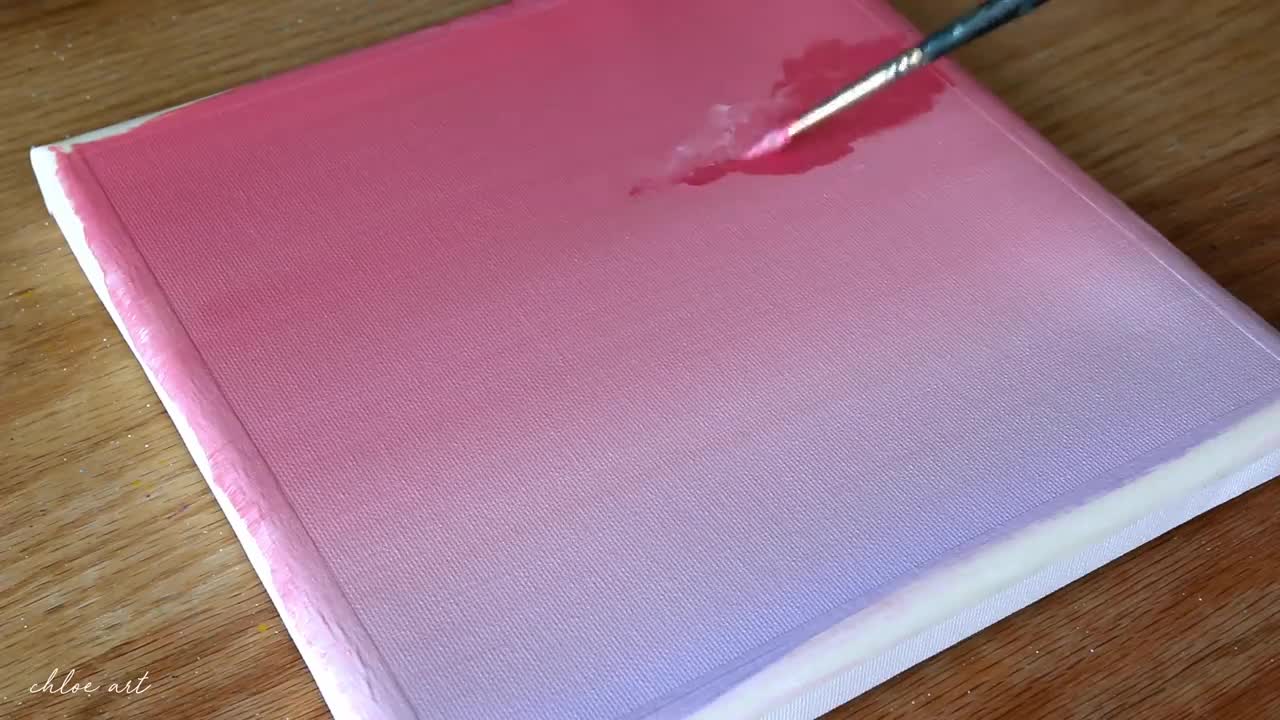 Acrylic painting | Pink Cloud Painting | Painting Tutorial for beginners
