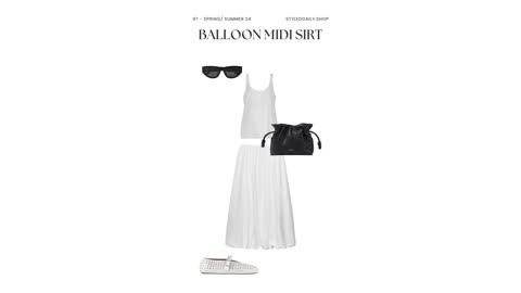 Styling a Breezy Balloon Midi Skirt for a Sophisticated Look | StyledDaily