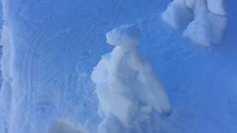 I just made some pretty neat snow sculptures.